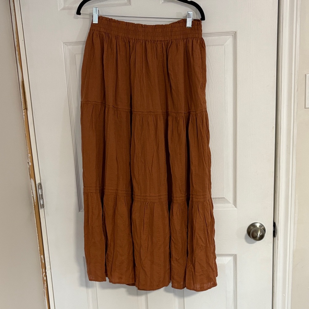 Universal Thread Boho Women's Maxi Skirt in Rust
